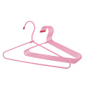 Colorful Fashionable Non Slip Clothing Rope Covered Shirt hanger  Metal Hangers with Braided Cord